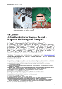 S3-Leitlinie „Infarkt-bedingter kardiogener Schock - Diagnose
