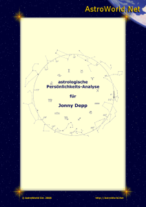 astrologische Persönlichkeits-Analyse für Jonny Depp