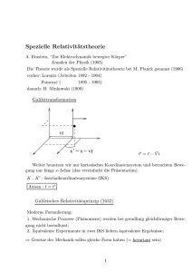 Relativistische Mechanik