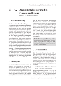 VI – 4.2 Arzneimitteldosierung bei Niereninsuffizienz