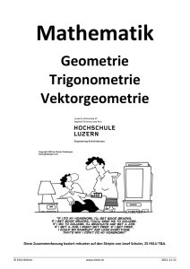 Geometrie Trigonometrie Vektorgeometrie