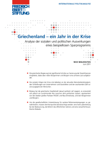 Griechenland - ein Jahr in der Krise - Bibliothek der Friedrich