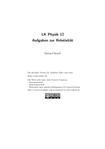 Aufgaben zur speziellen Relativitätstheorie (pdf, 0