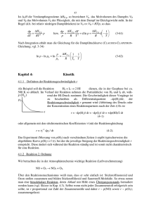 Kapitel 4: Kinetik - Fachrichtung Chemie TU Dresden