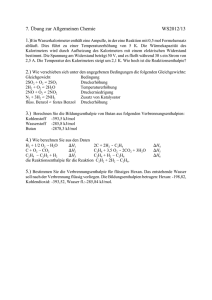 7. Übung zur Allgemeinen Chemie WS2012/13