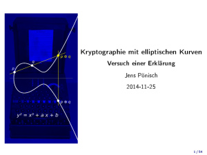 Kryptographie mit elliptischen Kurven