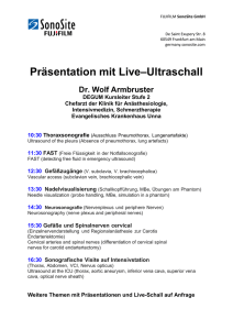 Präsentation mit Live–Ultraschall