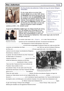 Das Judentum - Mittelschulvorbereitung Geschichte