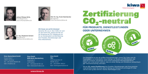 Zertifizierung CO2 -neutral Zertifizierung CO Zertifizierung