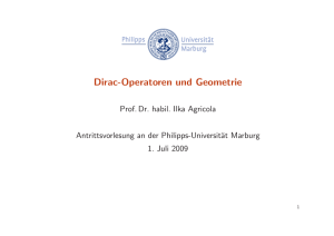 Dirac-Operatoren und Geometrie
