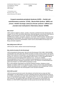 CAPS 1 Cryoporin-assoziierte periodische Syndrome (CAPS