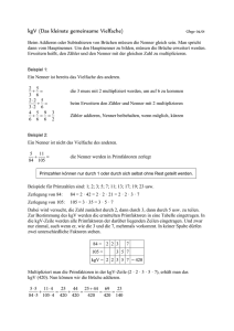 kgV (kleinste gemeinsame Vielfache)