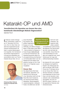 Katarakt OP und AMD - Augengesundheit.at