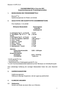 Bravoxin 10 SPC D+A 1 FACHINFORMATION in Form der SPC