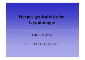 Herpes genitalis in der Gynäkologie
