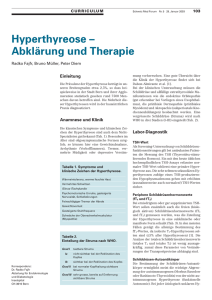 Hyperthyreose - Abklärung und Therapie