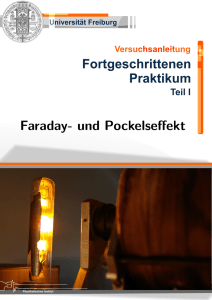 Faraday- und Pockelseffekt - Albert-Ludwigs