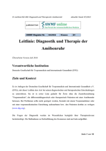 Leitlinie: Diagnostik und Therapie der Amöbenruhr