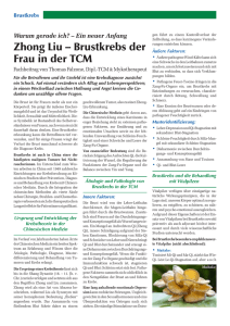 Zhon Liu – Bruskrebs der Frau in der TCM