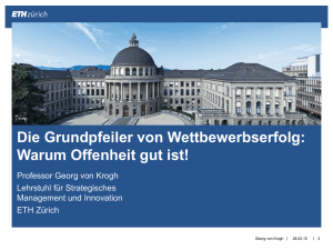 Die Grundpfeiler von Wettbewerbserfolg: Warum Offenheit gut ist!