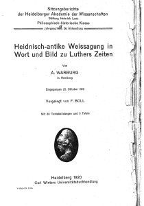 Heidnisch-antike Weissagung in Wort und Bild zu Luthers Zeiten