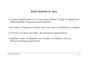 Erste Schritte in Java