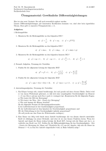 Gewöhnliche Differentialgleichungen