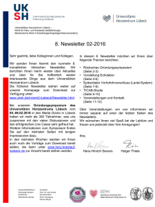 8. Newsletter 02-2016 - Medizinische Klinik II - Lübeck