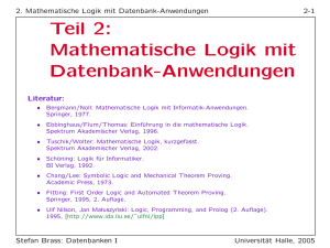 Teil 2: Mathematische Logik mit Datenbank