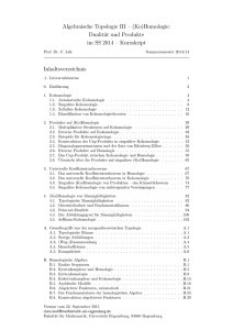 Kurzskript zur Algebraischen Topologie III (Ko)Homologie: Dualität