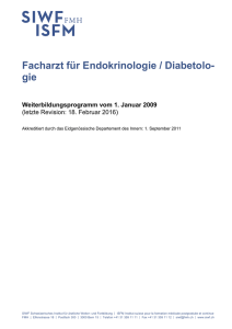 Facharzt für Endokrinologie / Diabetolo- gie