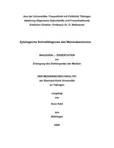 (Doktorarbeit - Zytologische Schnelldiagnose des Mammakarzi–)