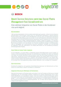 Bosch Service Solutions setzt das Social Media