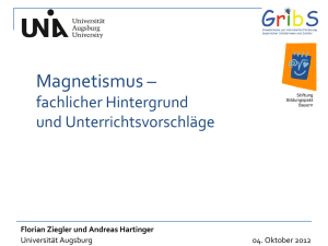 Entmagnetisieren - Universität Augsburg