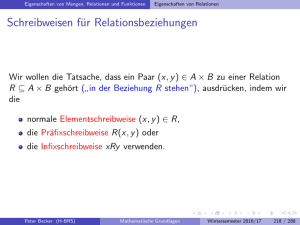 Schreibweisen für Relationsbeziehungen