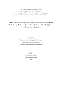 CT-Fluoroskopie gesteuerte perkutane Goldmarkerimplantation vor