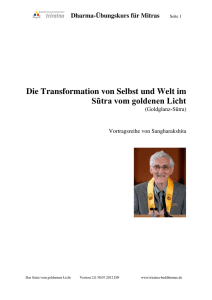 c) Die Transformation von Selbst und Welt im Sutra vom goldenen