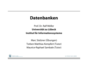 Datenbanken - IFIS Uni Lübeck