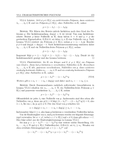 VI.2. CHARAKTERISTISCHES POLYNOM 155 VI.2.4. Lemma. Ist 0