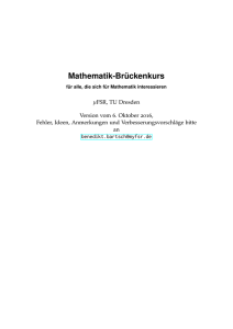 Mathematik-Brückenkurs