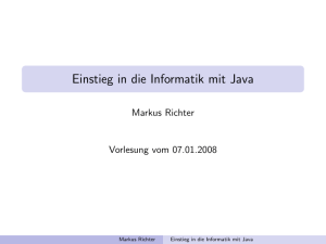 Einstieg in die Informatik mit Java - KIT