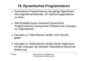 Dynamische Programmierung, Längste gemeinsame Teilfolge