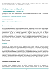 Die Biosynthese von Phenazinen The Biosynthesis of Phenazines