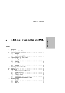 A Relationale Datenbanken und SQL