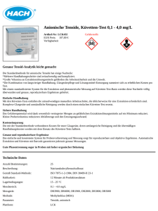 Anionische Tenside, Küvetten-Test 0,1 - 4,0 mg/L