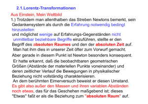 2.1.Lorentz-Transformationen Aus Einstein, Mein Weltbild 1