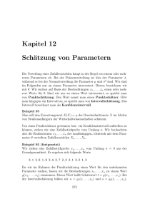 Kapitel 12 Schätzung von Parametern