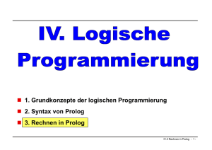 1. Grundkonzepte der logischen Programmierung 2. Syntax von