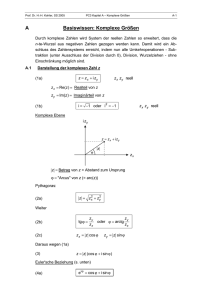 A Basiswissen: Komplexe Größen
