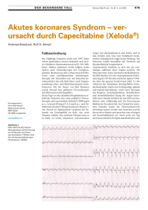 Akutes koronares Syndrom - verursacht durch Capecitabine (Xeloda